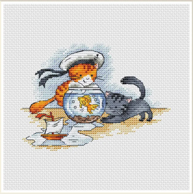 Happy everyday life of cats 1 - PDF Cross Stitch Pattern