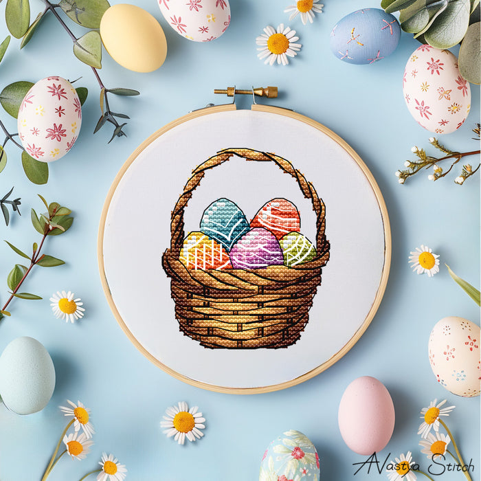 Easter Basket - PDF Cross Stitch Pattern