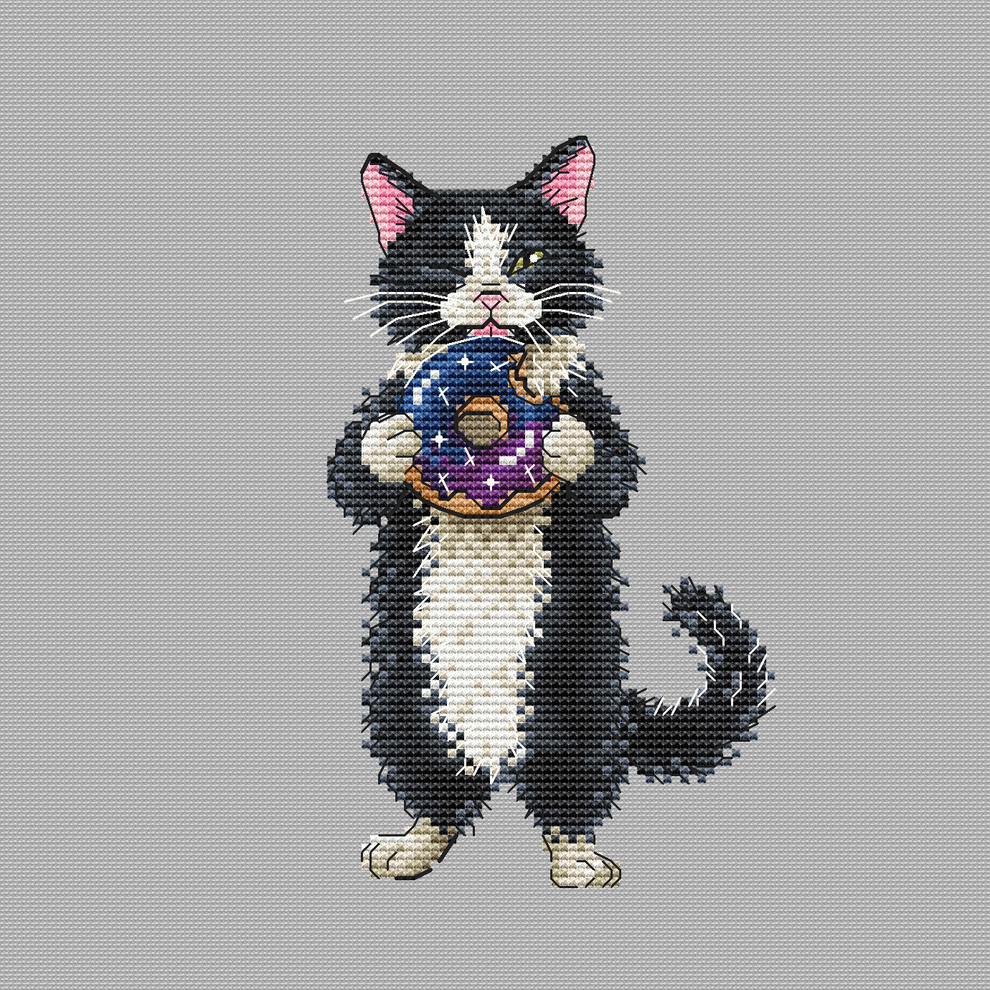 Space Donut - PDF Cross Stitch Pattern – Wizardi