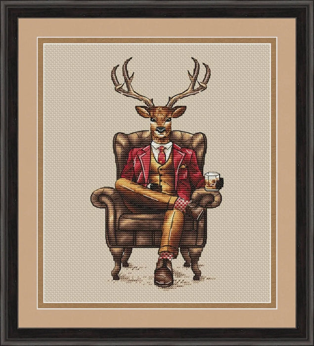 Gentleman Deer - PDF Cross Stitch Pattern