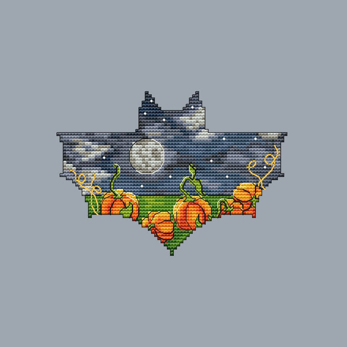 Pumpkin field - PDF Cross Stitch Pattern