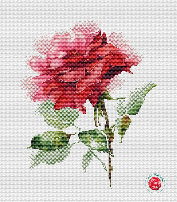 Scarlet Rose - PDF Cross Stitch Pattern