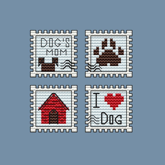 i love dog - PDF Cross Stitch Pattern