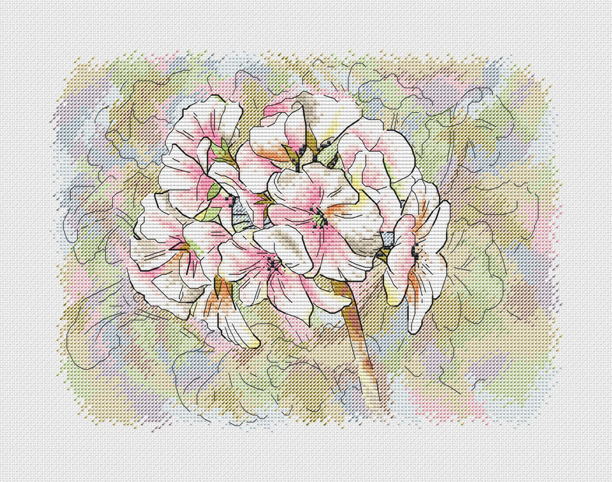 Geranium - PDF Cross Stitch Pattern