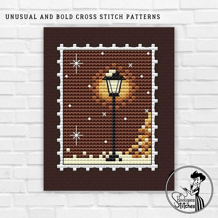 Postage stamp. Ginger night - PDF Cross Stitch Pattern