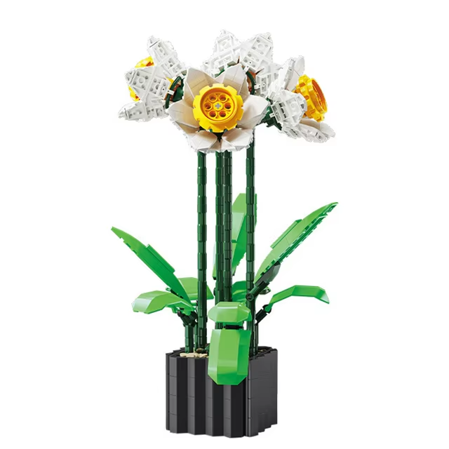 Daffodils Building Brick Potted Flower F07M9-11(101)