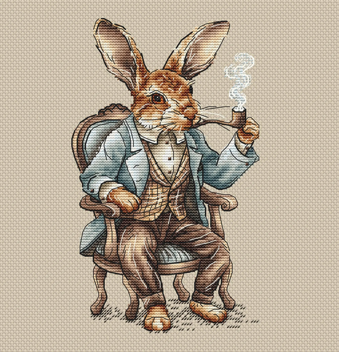 Aristocratic Hare - PDF Cross Stitch Pattern