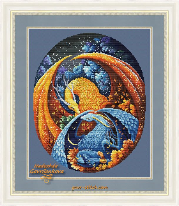 The Dragon Family - PDF Cross Stitch Pattern