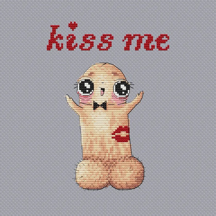 Kiss me - PDF Cross Stitch Pattern