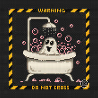 Bathroom Ghost - PDF Cross Stitch Pattern
