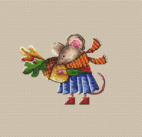 Mouse and the Acorn - PDF Cross Stitch Pattern