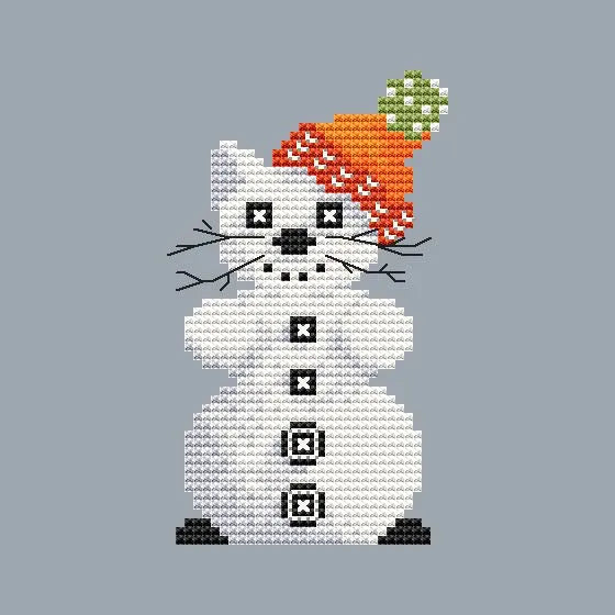 Snowcat - PDF Cross Stitch Pattern