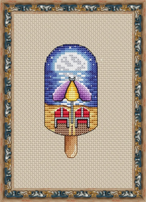 Ice Cream. Evening on the beach - PDF Cross Stitch Pattern