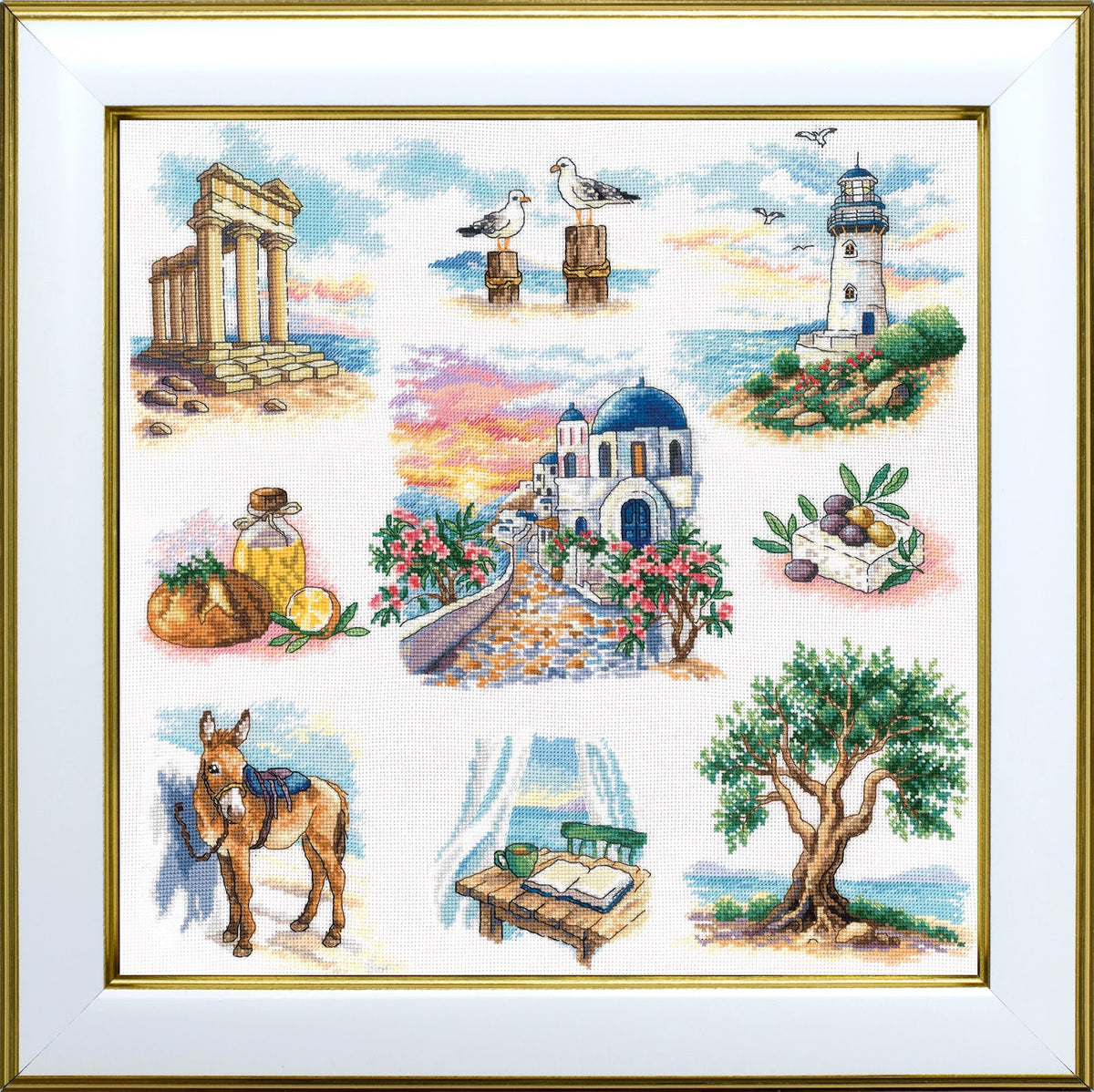 Greek Vacation M-0422 cross stitch kit