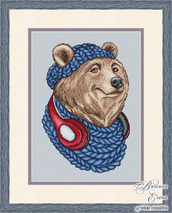 Bear in a Scarf - PDF Cross Stitch Pattern