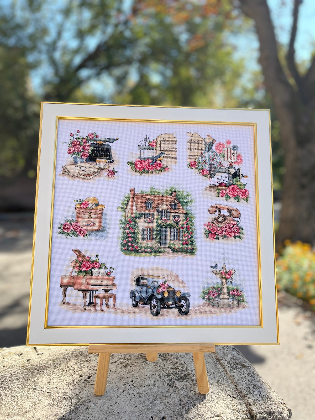 The history of the house with roses M-0368 cross stitch kit