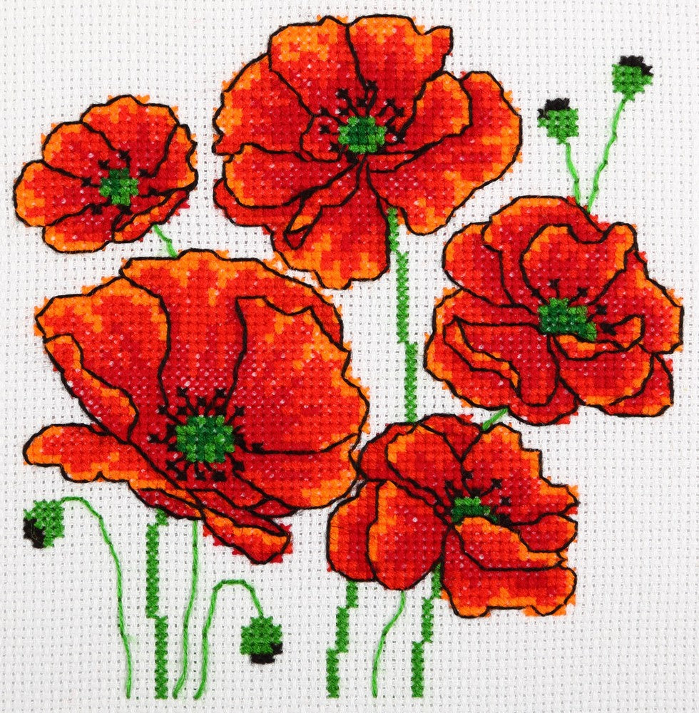 Poppies M-0220 cross stitch kit