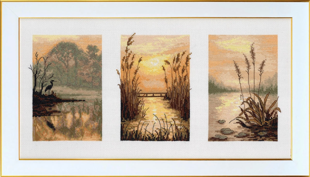 Triptych. Morning haze M-0393 cross stitch kit