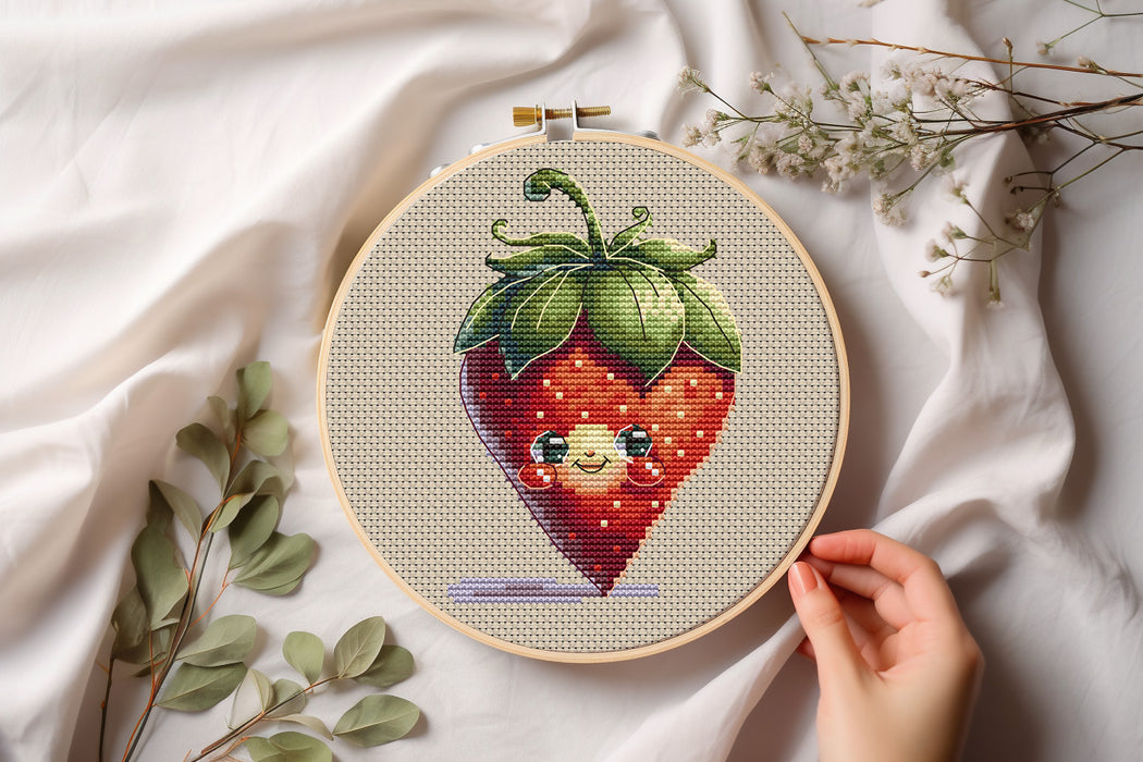 Funny Strawberry - PDF Cross Stitch Pattern