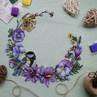Pansy Wreath - PDF Cross Stitch Pattern