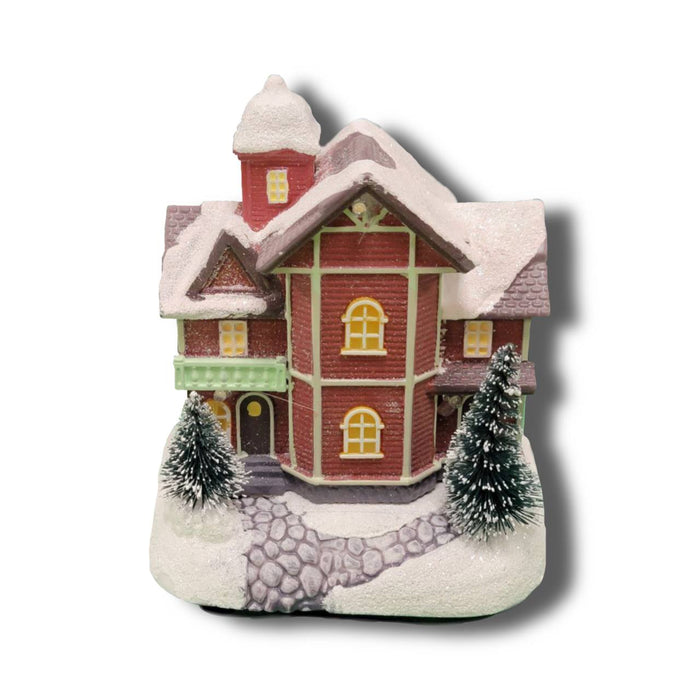 Christmas Village House with LED Lights F07M4-38-W221A