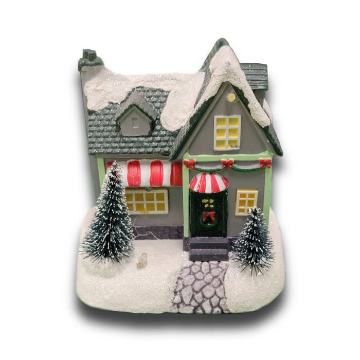 Christmas Village House with LED Lights F07M4-38-W221B