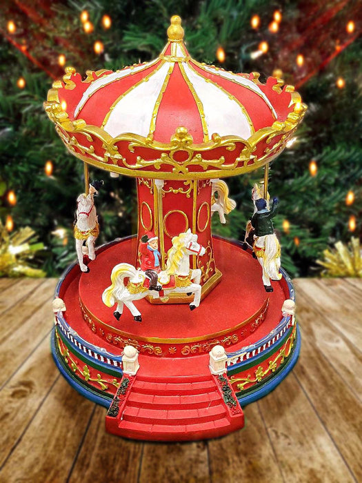 Christmas Carousel Decoration. Christmas Village F07M3-2-FQ22010