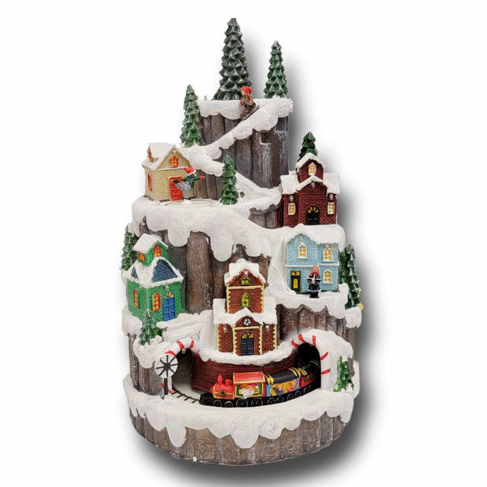 Christmas Village with Snowy Mountain Miniature F07M3-26