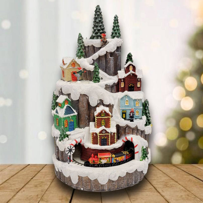 Christmas Village with Snowy Mountain Miniature F07M3-26