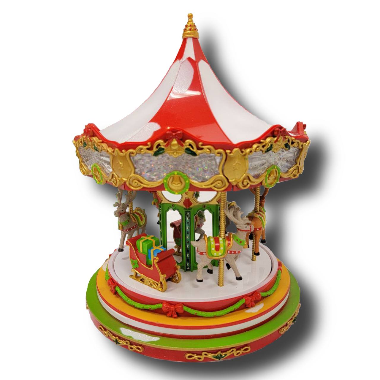 Christmas Carousel Decoration. Christmas Village F07M3-5-FQ24066 – Wizardi