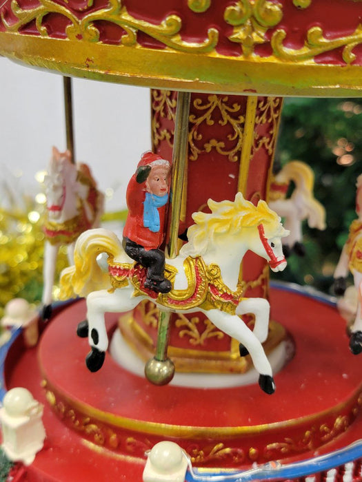 Christmas Carousel Decoration. Christmas Village F07M3-1-FQ22011