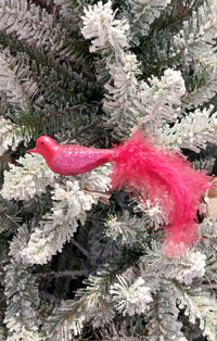 Christmas Glass Ornament - Feathered Bird by Wizardi F07M3-50 HB-SY25153