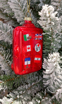 Christmas Glass Ornament - Suitcase by Wizardi F07M3-19 HB-SY25075