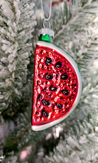 Christmas Glass Ornament - Watermelon Slice by Wizardi F07M3-1 HB-SY25056