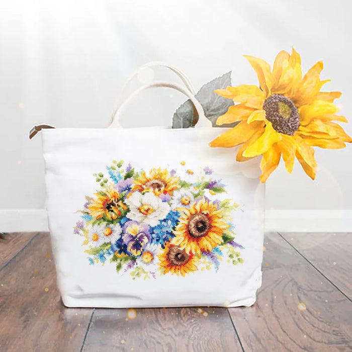 Bouquet with Sunflowers 210-312 Counted Cross-Stitch Kit