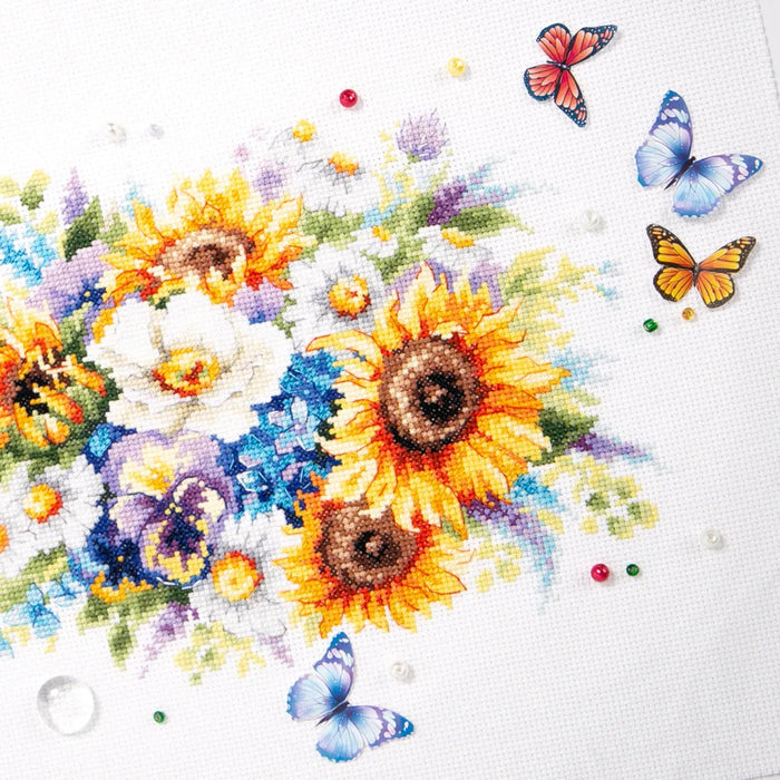 Bouquet with Sunflowers 210-312 Counted Cross-Stitch Kit