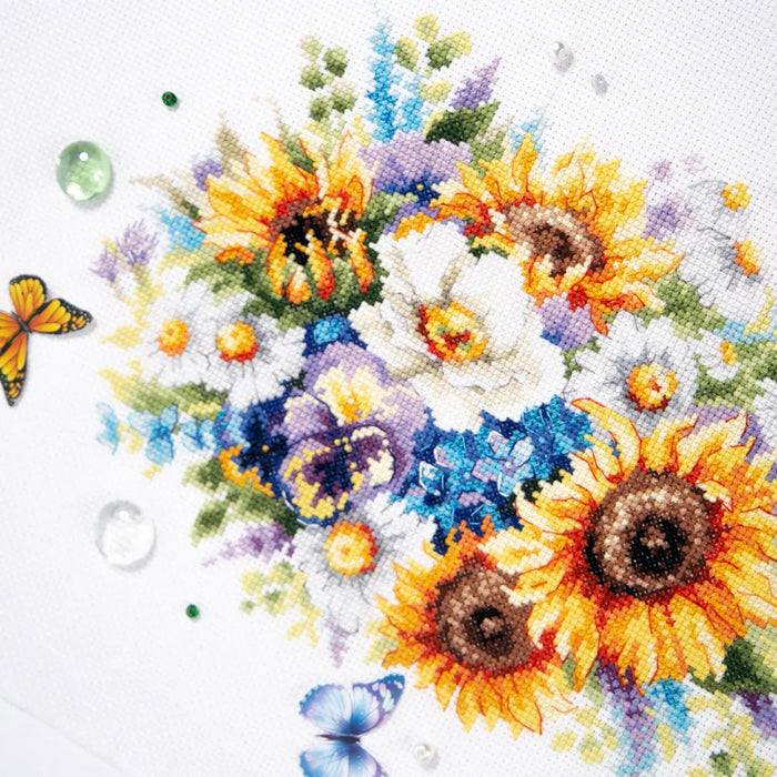 Bouquet with Sunflowers 210-312 Counted Cross-Stitch Kit