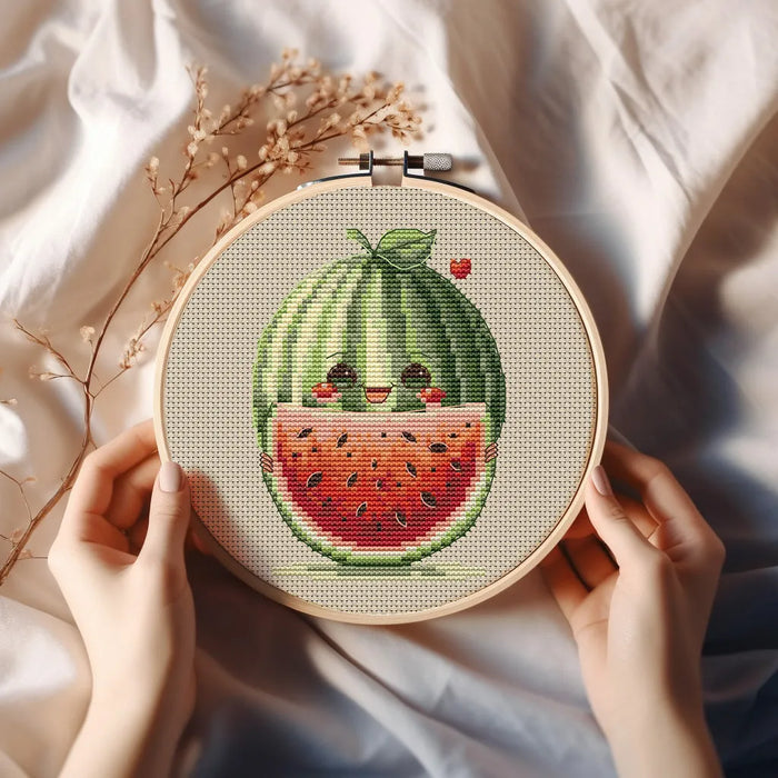 Funny Watermelon - PDF Cross Stitch Pattern