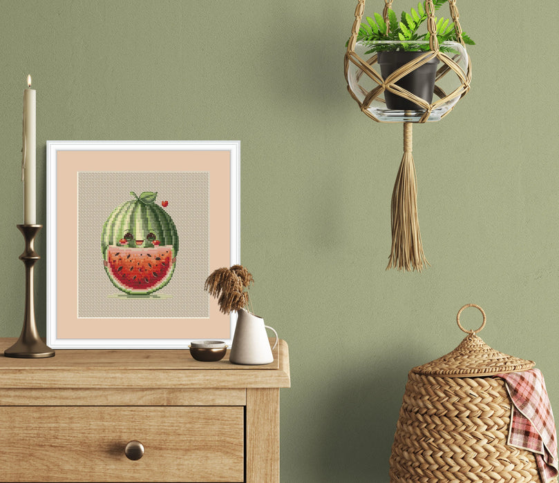 Funny Watermelon - PDF Cross Stitch Pattern