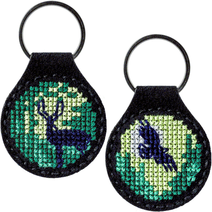 Forest Key Chain Cross-stitch kit on artificial leather FLHL-015