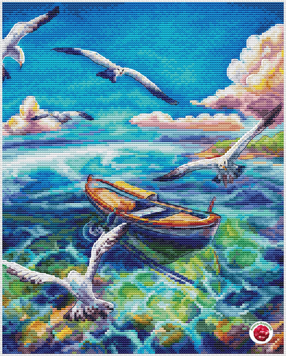 Marine Azure - PDF Cross Stitch Pattern