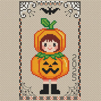 Pumpkin Girl - PDF Cross Stitch Pattern