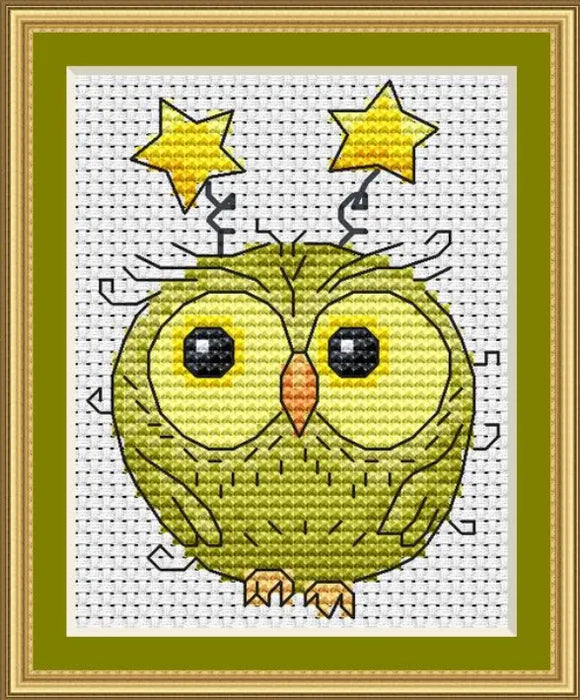 Starry Owl - PDF Cross Stitch Pattern