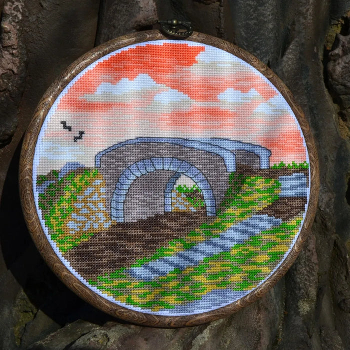 Round Landscapes. Landscape 24 - PDF Cross Stitch Pattern