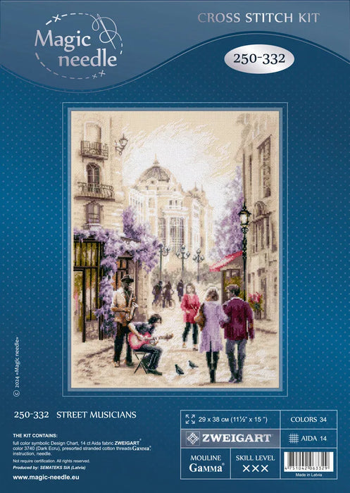 Street Musicians 250-332 Counted Cross-Stitch Kit