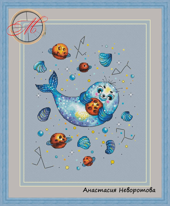 Space seal - PDF Cross Stitch Pattern