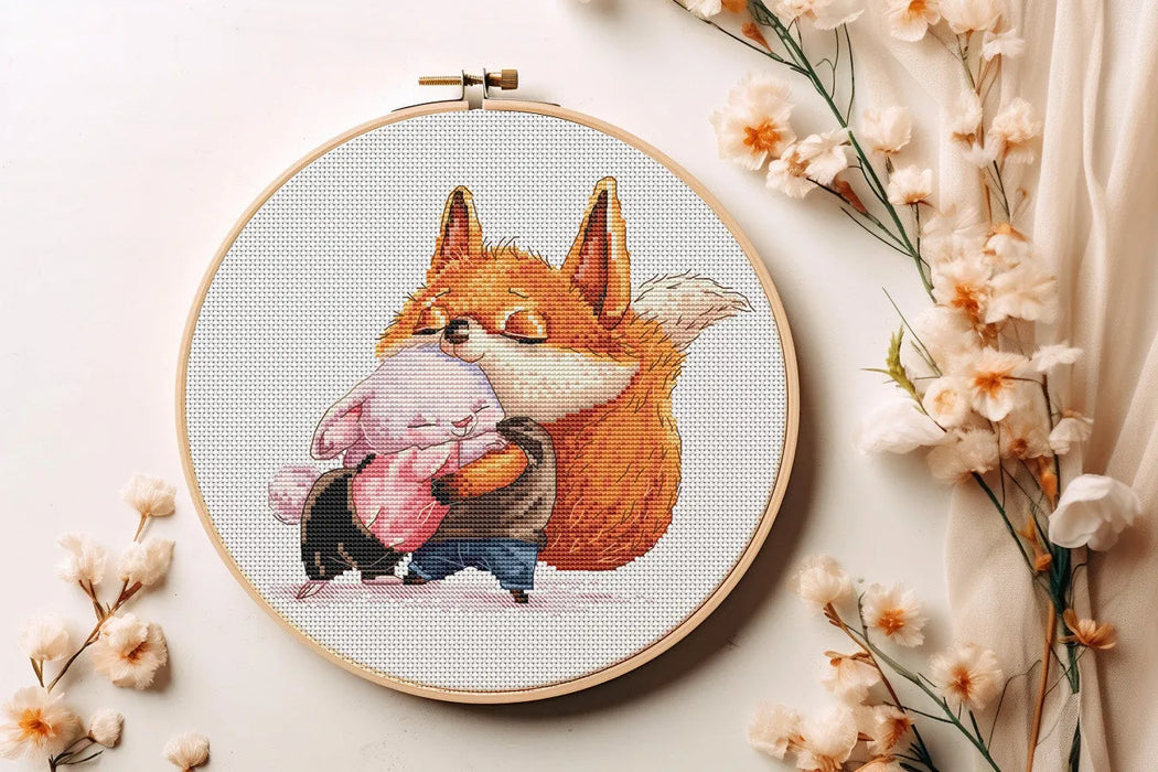 Fox and Bunny - PDF Cross Stitch Pattern