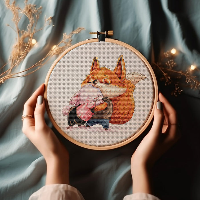 Fox and Bunny - PDF Cross Stitch Pattern