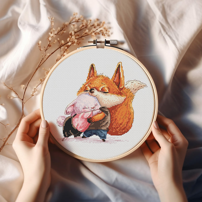 Fox and Bunny - PDF Cross Stitch Pattern