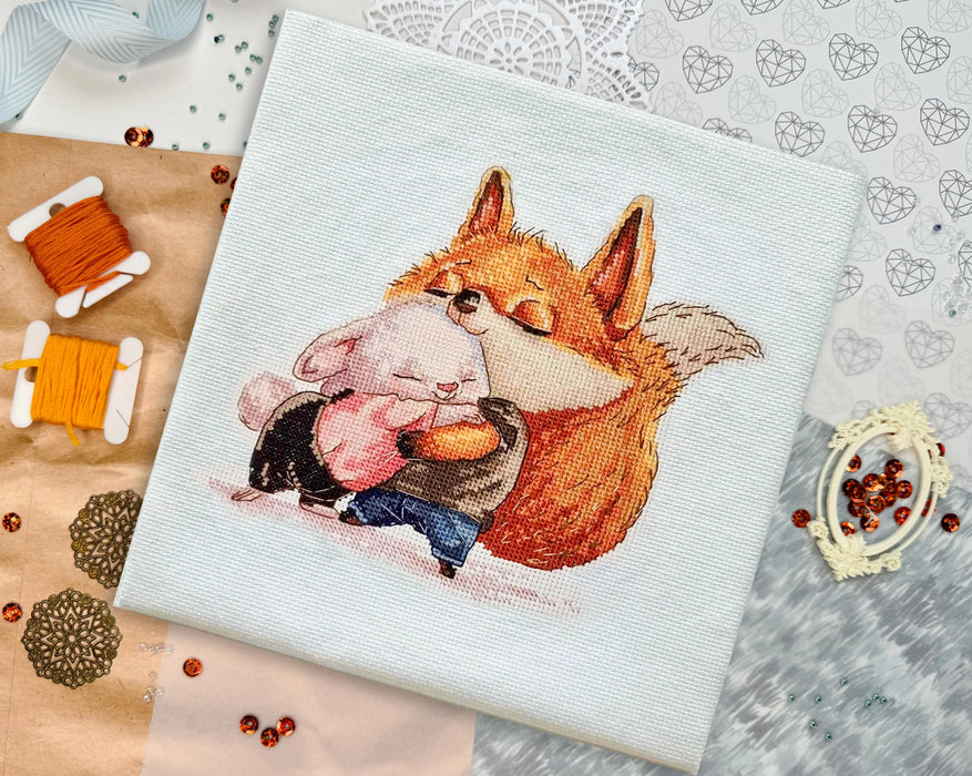 Fox and Bunny - PDF Cross Stitch Pattern